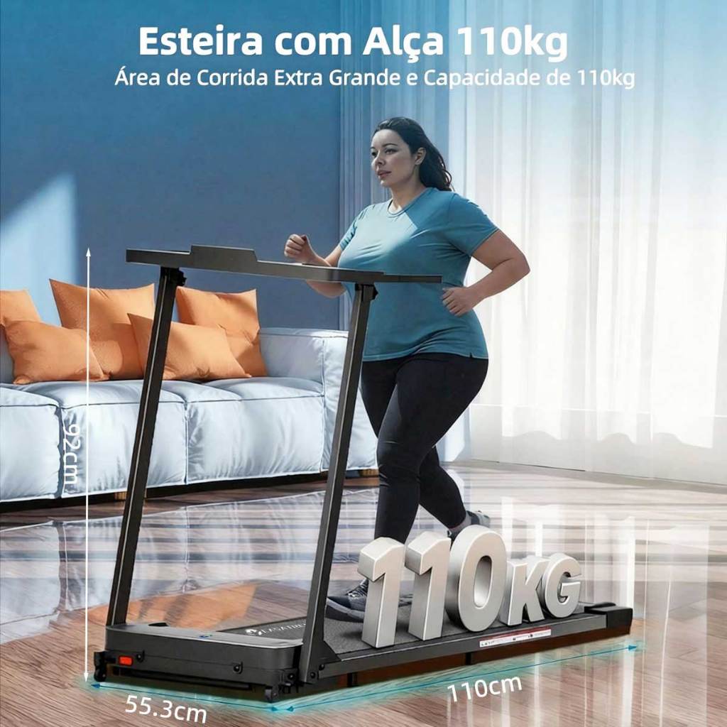 Esteira Ergométrica Dobrável Silenciosa para Casa Caminhada e Corrida com Amortecimento