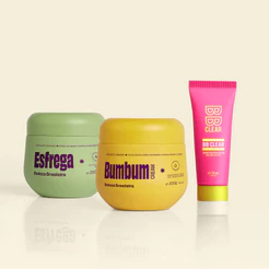 Kit Esfrega Esfoliante 200g Bumbum Cream 200g BB Clear 75ml Uniformização do Bumbum Beleza Brasileira