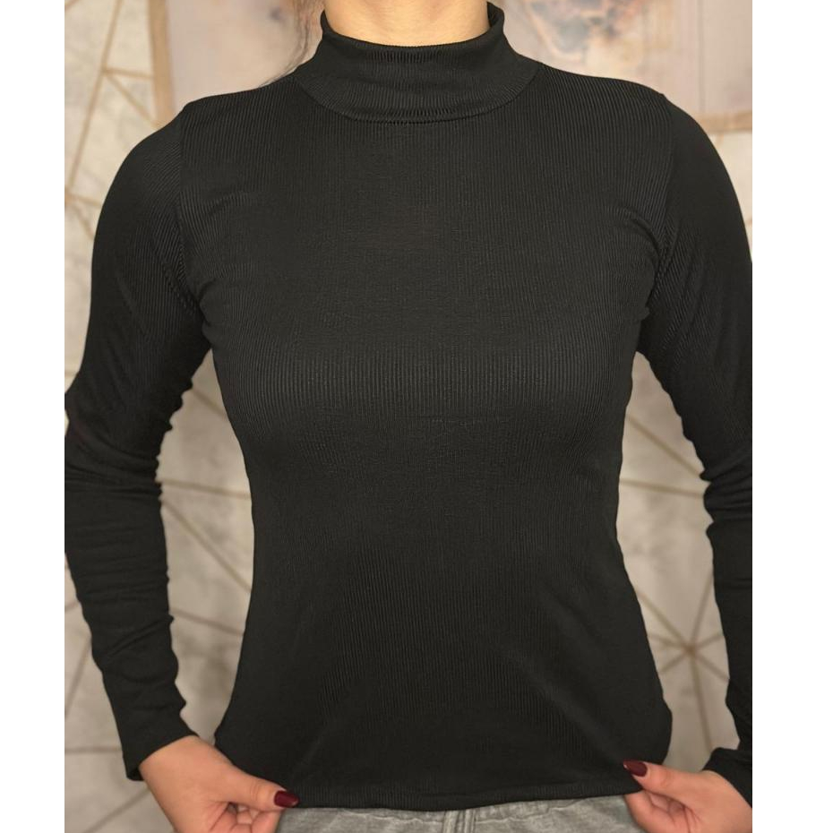 Blusa Gola Alta Cacharrel Feminina Ribana Flanelada Canelada Manga Longa Proteção Frio Premium Tecido Quentinho Inverno