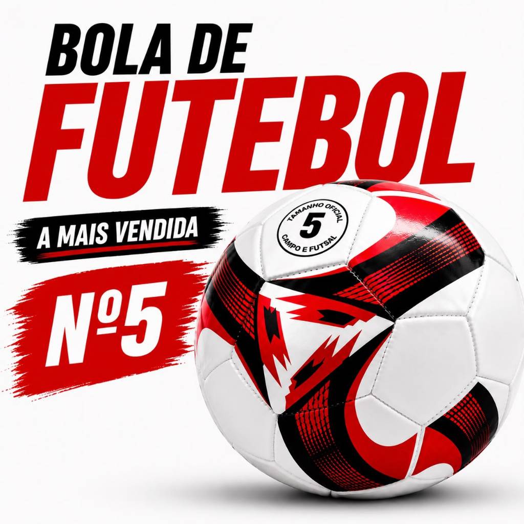 Bola de Futebol Nº 5 Costurada Oficial Treino e Lazer Alta Durabilidade Campo Quadra Areia
