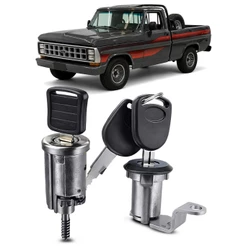 Kit Cilindro Porta Dianteira + Ignição F1000 F4000 F11000 85 a 91 Com Chaves