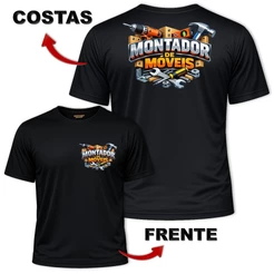 Camiseta Camisa Masculina Uniforme Profissional MONTADOR DE MÓVEIS Marceneiro Marcenaria Decoração Dry Fit Respirável