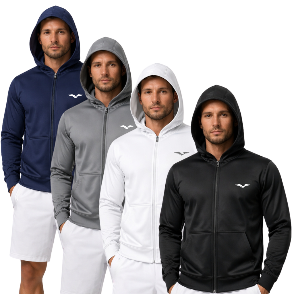 Blusa Jaqueta Jogger Masculina Com Capuz Para Frio Confortável Moletom Refletivo