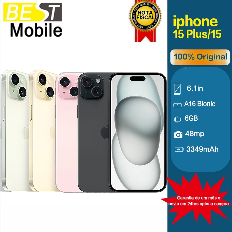 Celular Iphone 15-15plus 128gb 100% Original Com Garantia- Vitrine