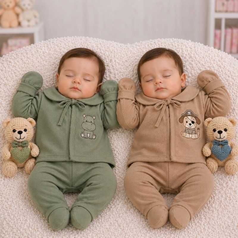 Kit  2 Pagão Bebê 8 ou 10  Peças Recém-Nascido 0-3 Meses 100% Algodão Completo