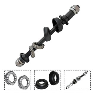 Eixo Traseiro Completo Com Caixa e Colar Rosca 3/8 x 175mm - Aço Reforçado P/ Bicicleta de Marcha