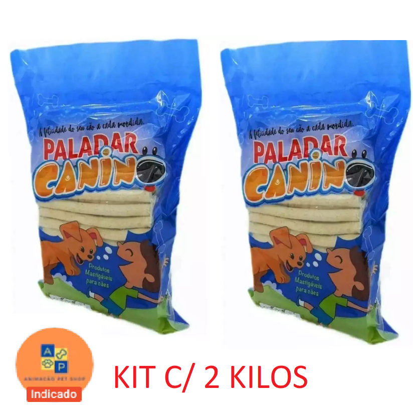 Kit c/ 2 kilos de osso palito natural Paladar Canino petisco para cães (selecione a medida)