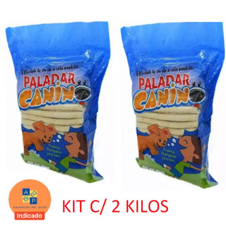 Kit c/ 2 kilos de osso palito natural Paladar Canino petisco para cães (selecione a medida)