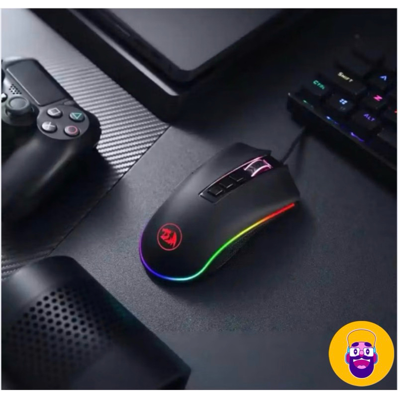 Mouse Gamer Com Luz Led Redragon Cobra Chroma M711 V2 RGB 10000 DPI 7 Botões Preto Original