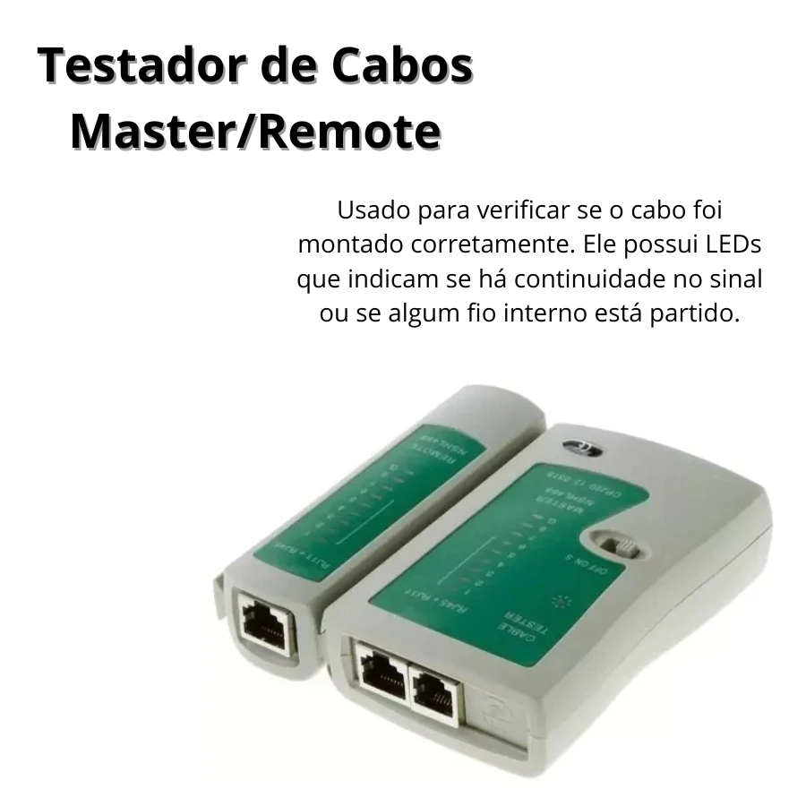 Kit Ferramentas de Rede Internet com Testador de Cabos Alicate Crimpar e Decapador RJ45 — imagem 2 de 2