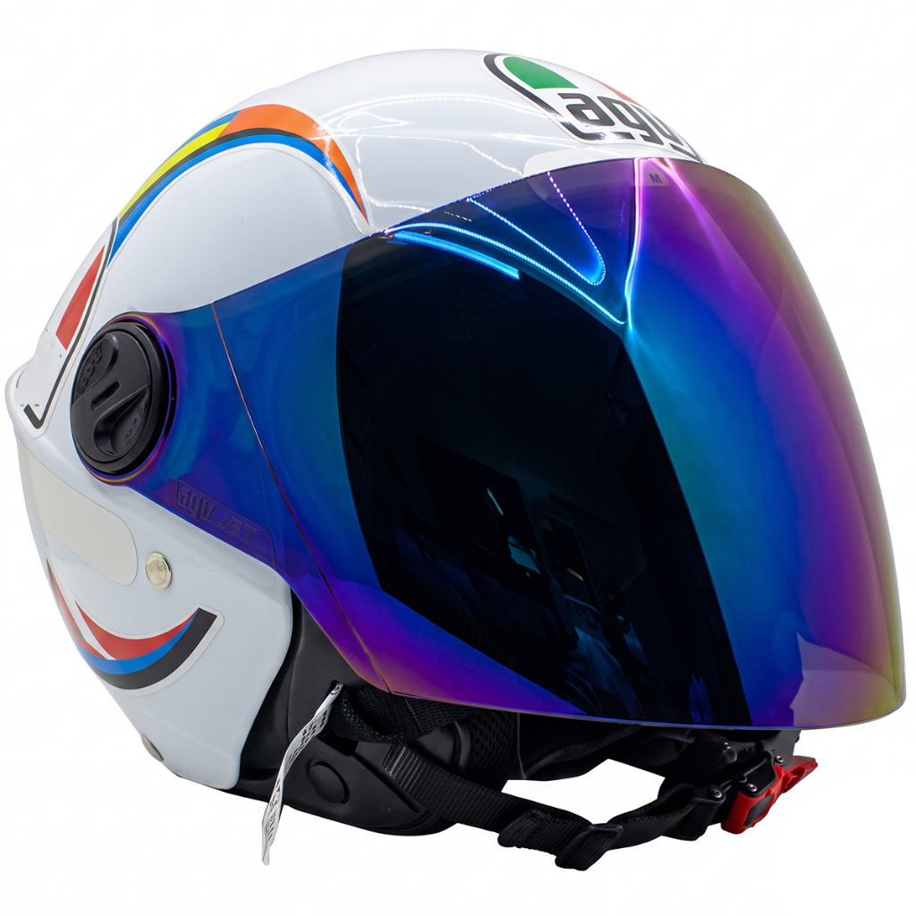 Capacete Aberto Liberty 3 New Presonalizado Meia Lua Blade Viseira Camaleão