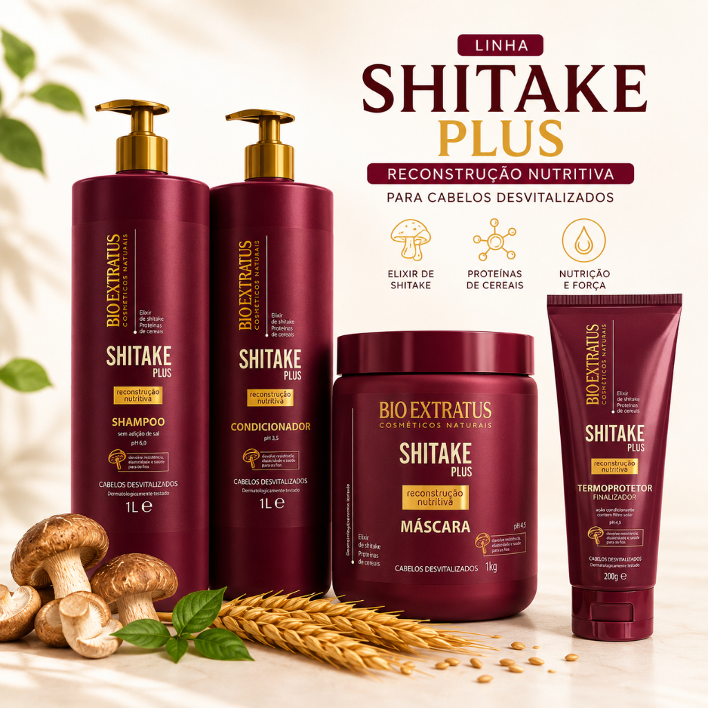 Kit Bio Extratus Shitake Plus Completo – Reconstrução Nutritiva