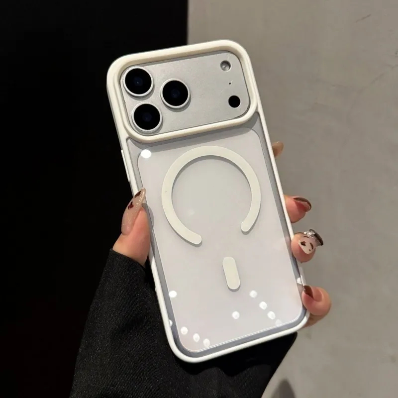 Case transparente em TPU com anel magnético carregamento sem fio para Samsung Galaxy A06,A07,A15,A16,A17,A25,A35,A54,A55