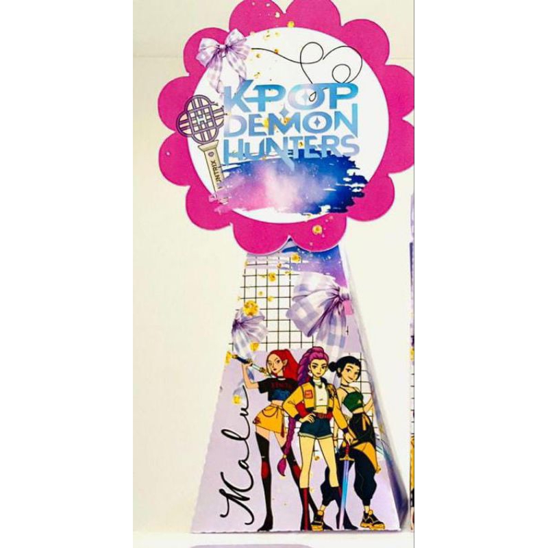 kit lembrancinhas personalizadas Guerreiras do Kpop caixinha pra festa guerreira k pop Convite digital aniversário