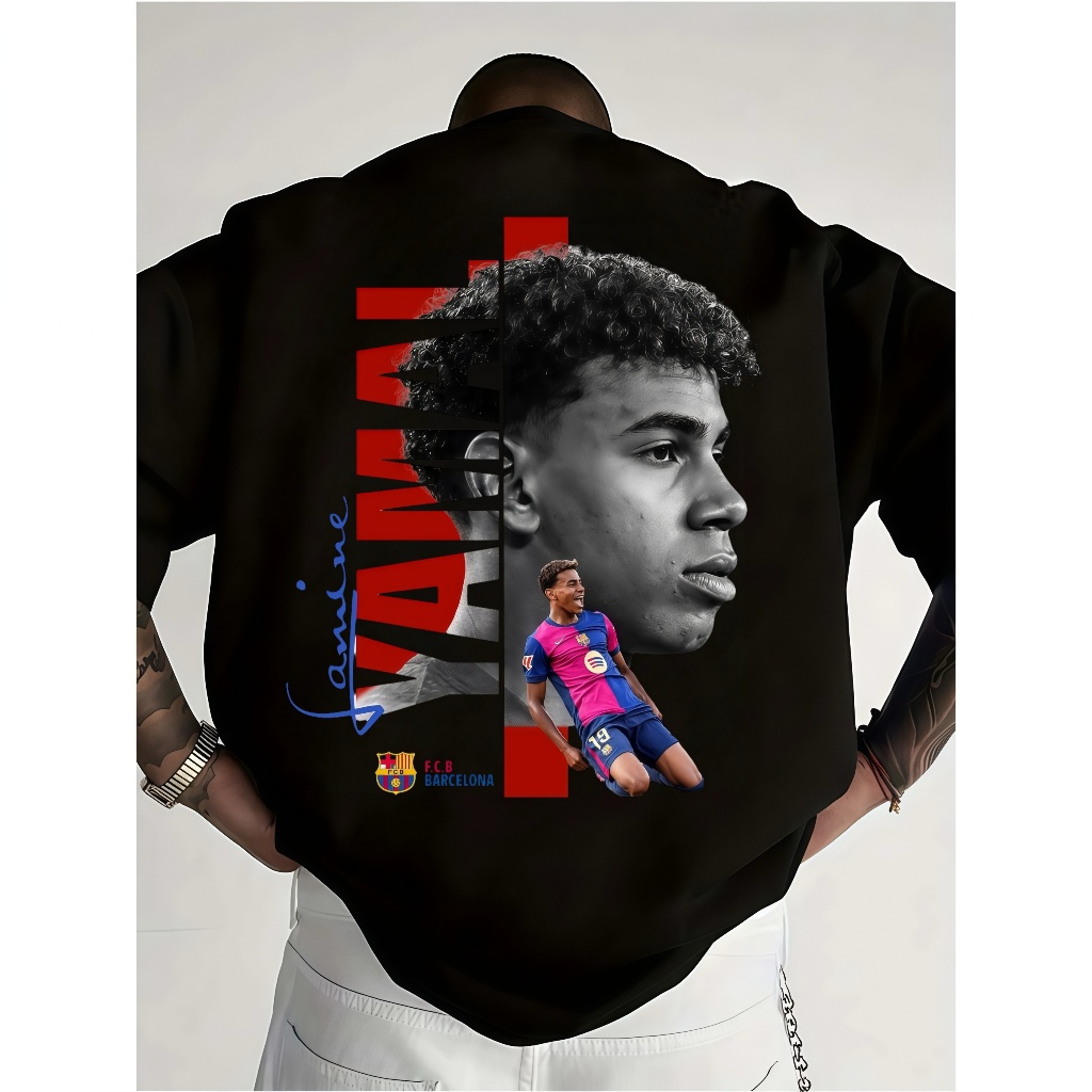 Camisa Unissex Lamine Yamal ESPANHA Blusa Camiseta de Futebol COPA DO MUNDO 100% Algodão