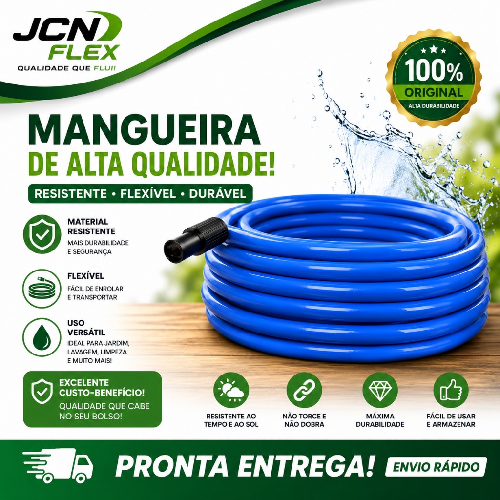Mangueira De Jardim Reforçada Trançada Completa 10/15/20/25/30/35/50 Metros