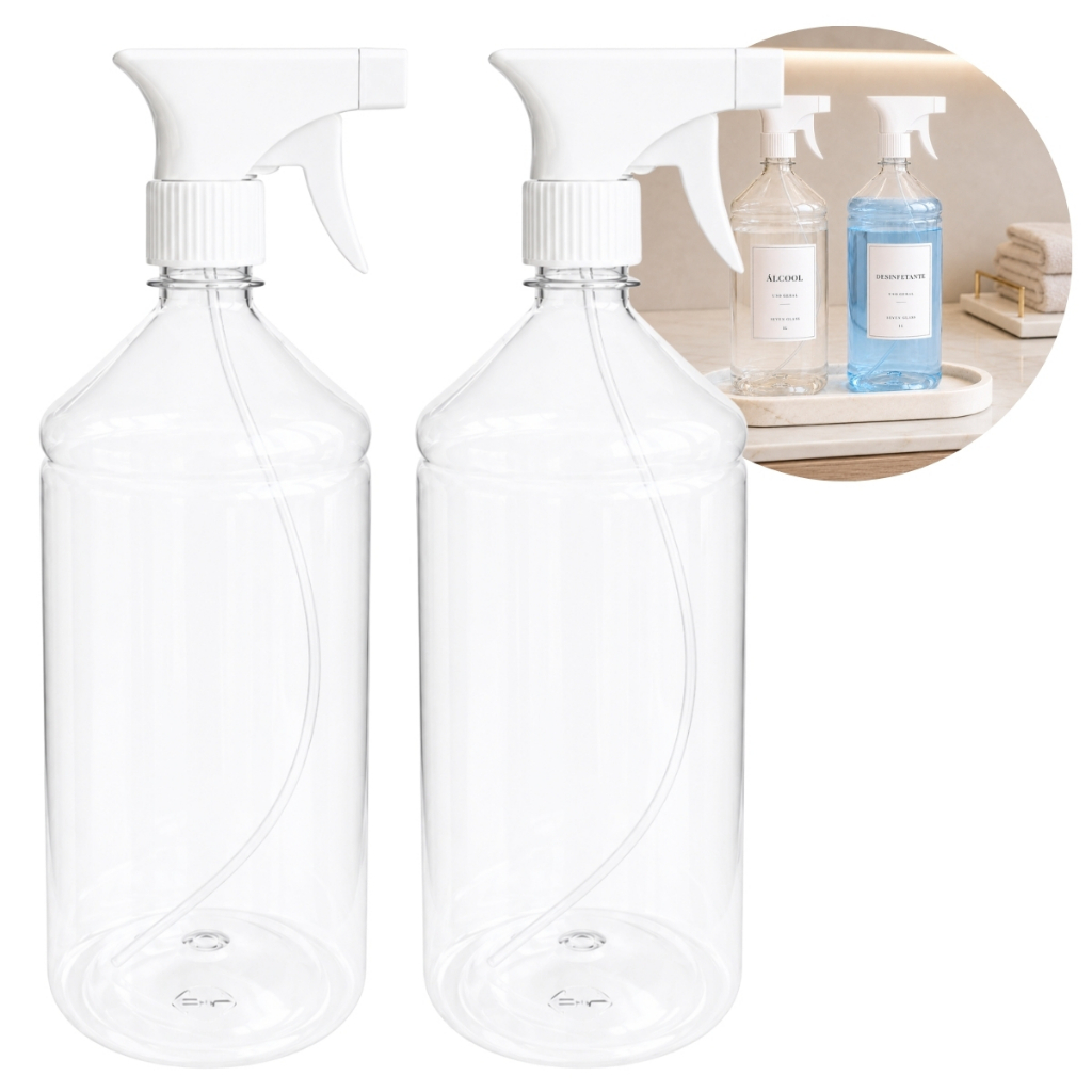 Kit 10 Frasco Pulverizador / Borrifador 1000ml