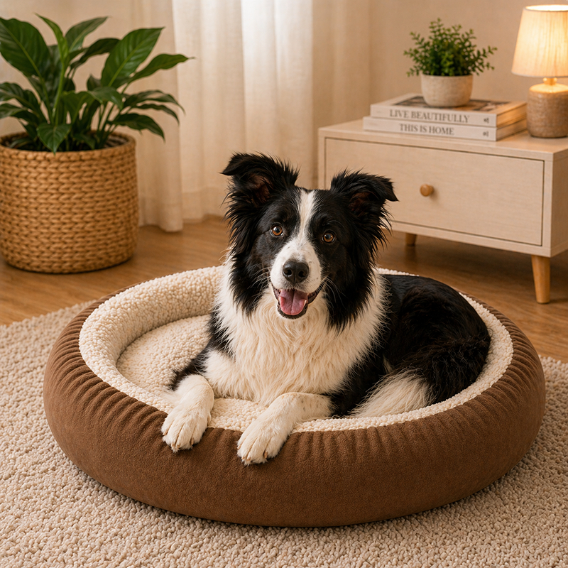 Caminha Pet 70x70 Grande Cama Cachorro Gato Antiestresse Sherpa Macia Lavável