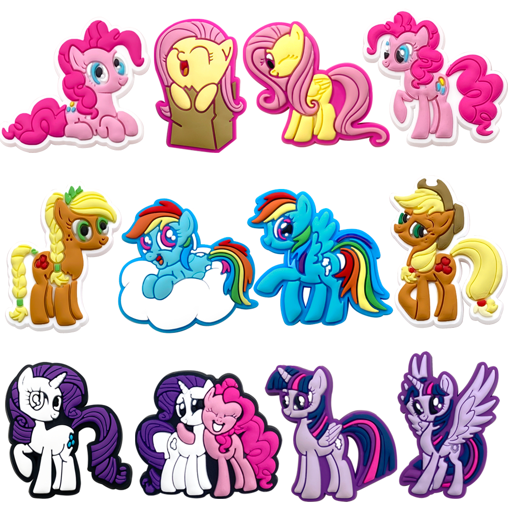 12pcs Pingentes Decorativos para Chinelo, acessórios DIY botões enfeites compatível com Bubble Slide infantil e adulto