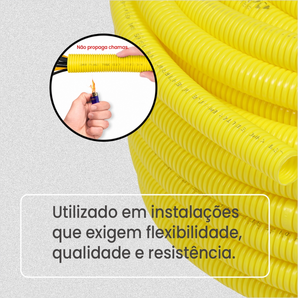 Conduite Eletroduto Corrugado 50m Conduíte Elétrico 20mm Krona Conduíte Flexivel Reforçado — imagem 2 de 2
