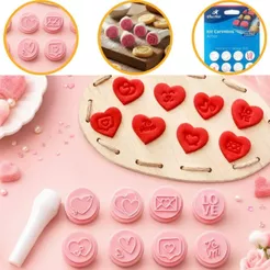 KIT CARIMBO AMOR PARA BRIGADEIRO MARCADOR BLUE STAR (CHOCO)