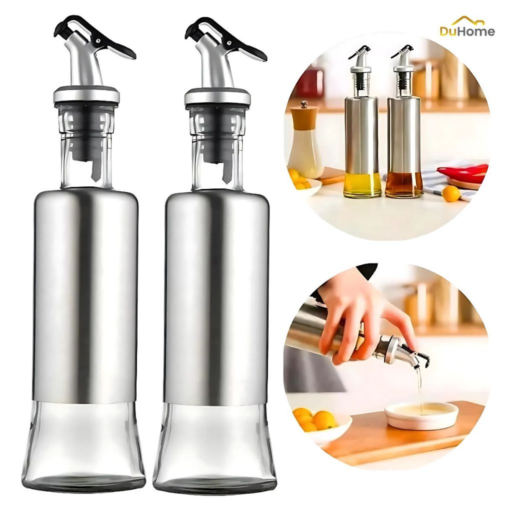 Galheteiro Porta Azeite Vinagre Com Dosador Vidro Inox Vinagreiro Azeiteiro 150ml Duhome · foto 2