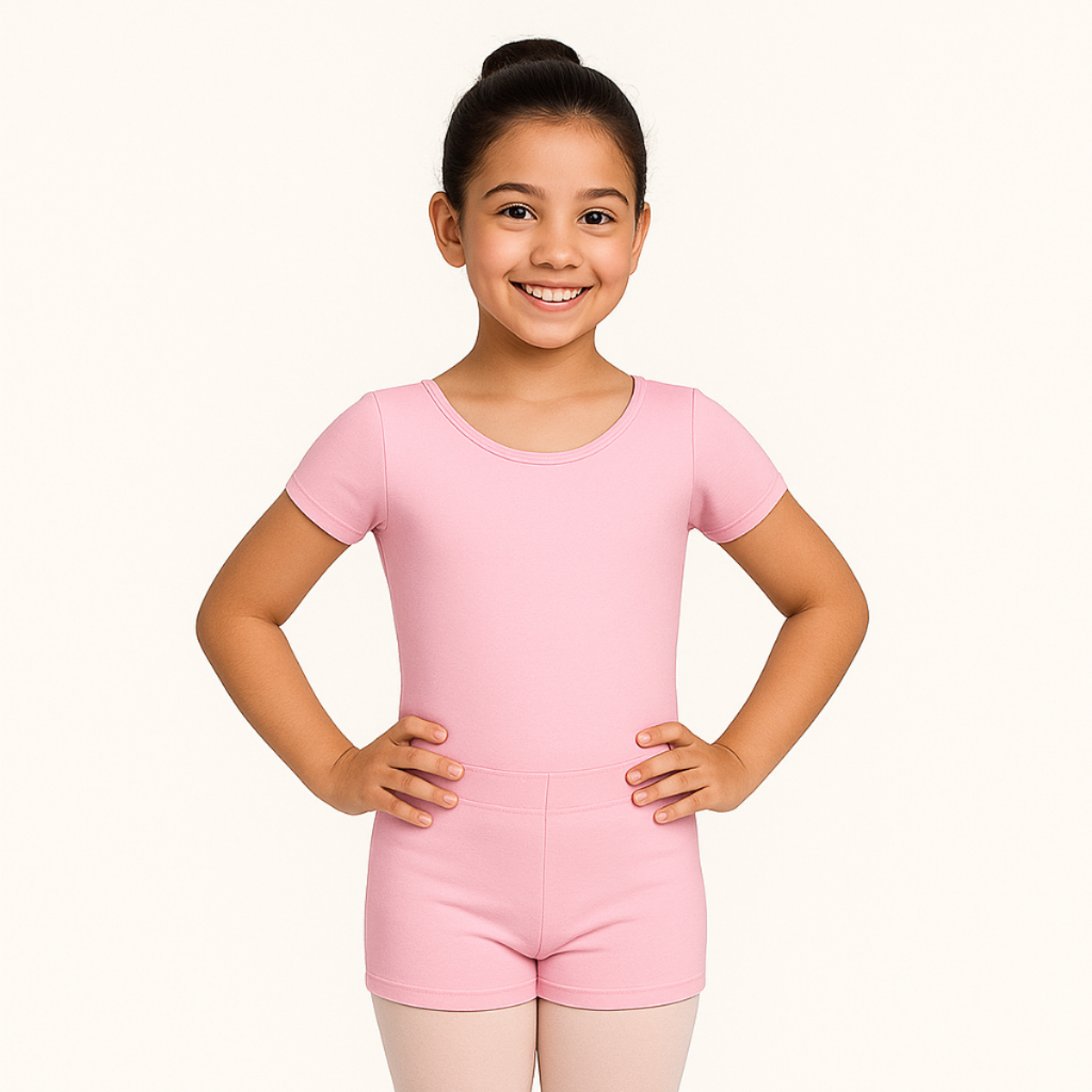 Short Ballet, Jazz e Dança - Shorts em Suplex com Poliamida nas cores Rosa e Preto (infantil / Juvenil)