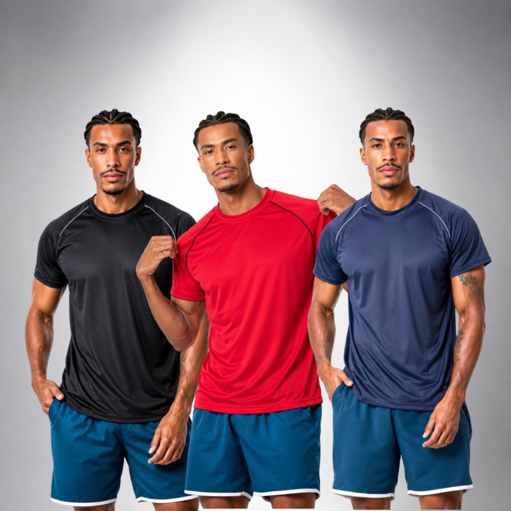 Kit 3 Camisetas Masculinas Dryfit Vies Musculação Academia Caminhada Corrida Fitness Respirável
