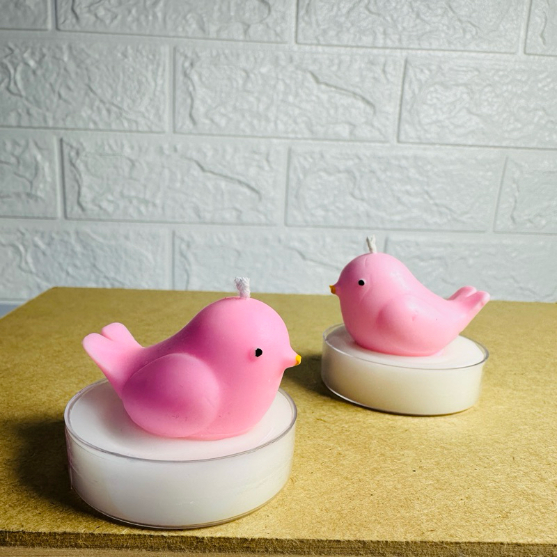 Vela de Passarinho Jardim Encantado para Lembrancinha Maternidade, Chá de Bebê e Batizado Personalizada