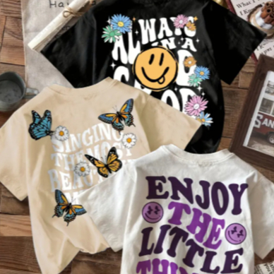 Kit 3 Camiseta Feminina Streetwear Oversized 100% Algodão