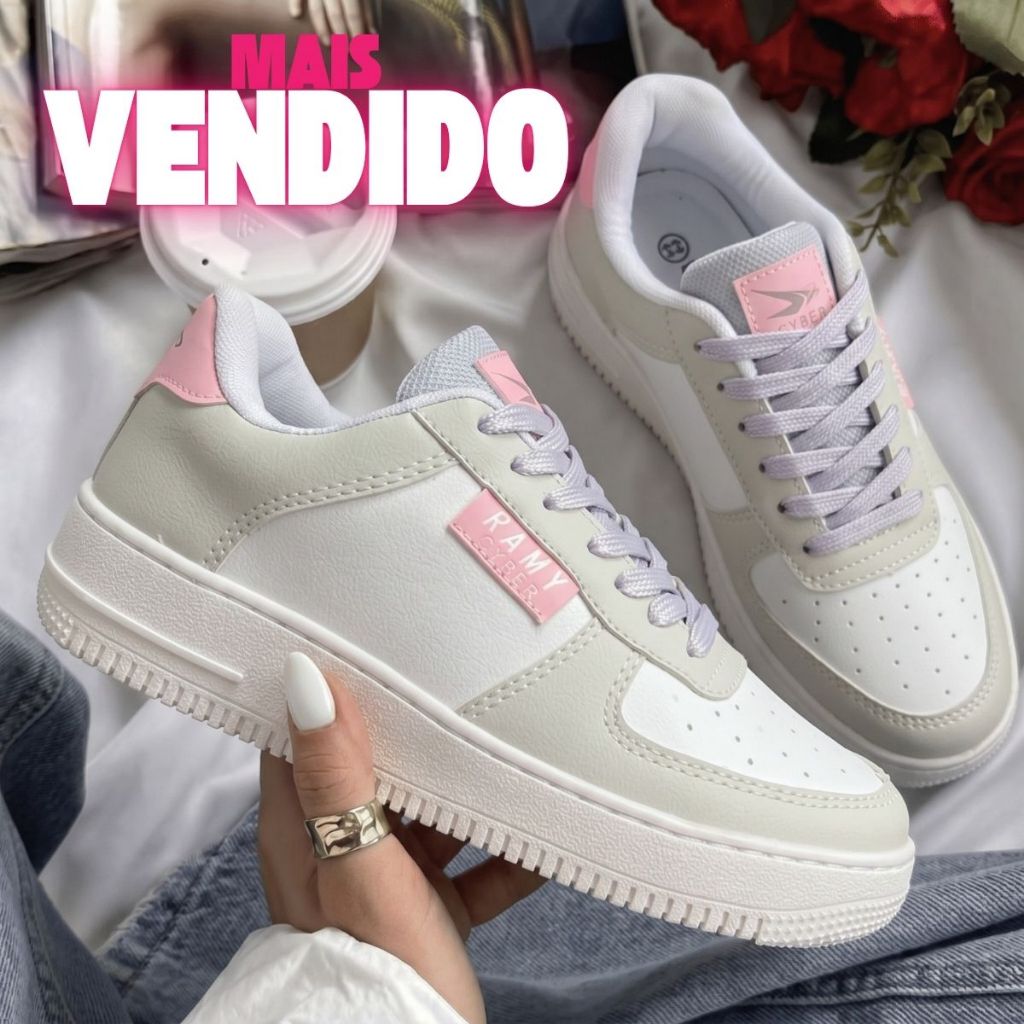 Tênis Casual Streetwear Feminino Masculino Confortável 34 ao 43 Promoção Ramy Cyber