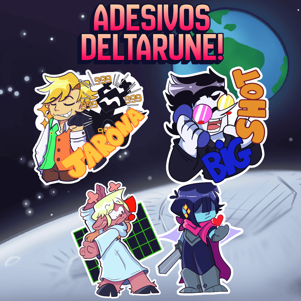 Stickers Adesivos de Deltarune Personalizados Papel Fotográfico