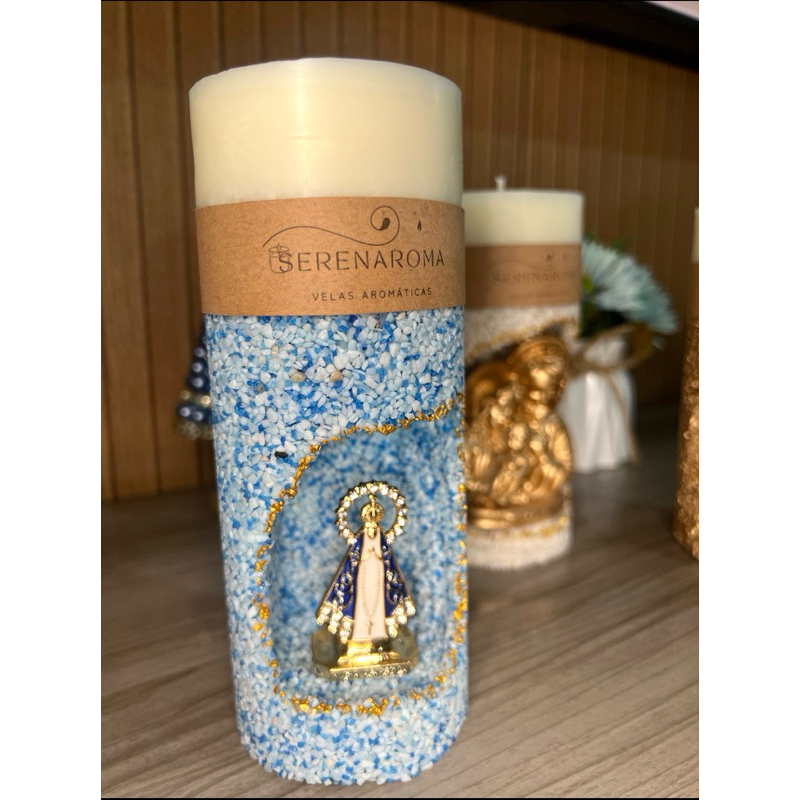 Vela Oratório Perfumada Nossa Senhora Aparecida | Presente Católico | Decoração Religiosa