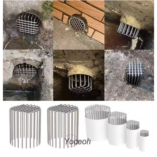 7-10cm Varanda Porão Tubo De Drenagem Drenos De Chão Tampa De Aço Inoxidável Tubos De