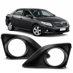 Grade Farol de Milha Corolla 2008 a 2011 Preto Com Furo