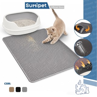 Tapete Higiênico EVA Coletor de Areia para Gatos Lavável Dupla Camada Impermeável Antider…