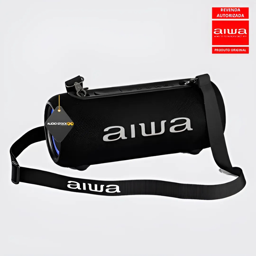 Caixa Som Aiwa Speaker Com Alça E Microfone Embutido