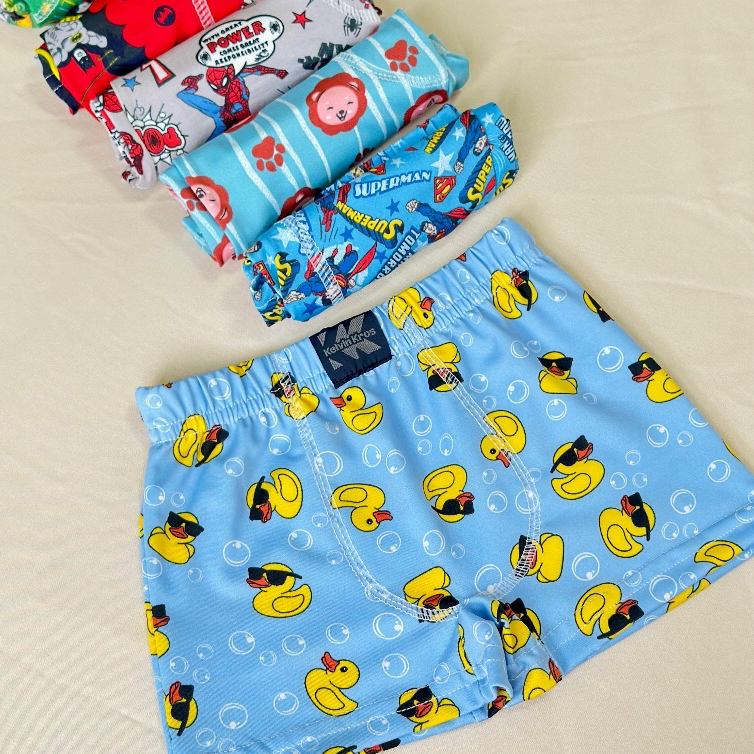 Kit Cueca Infantil Menino Boxer Microfibra Estampada Leve Confortável