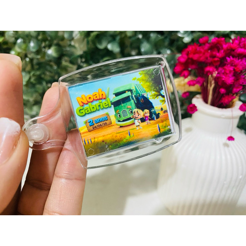 Chaveiro Acrílico 3x4 [TEMA] Personalizado com Foto | Card Personalizado | Lembrancinha de Aniversário Infantil