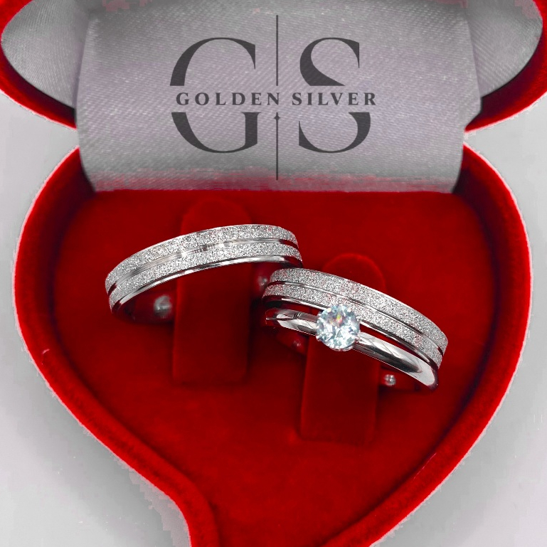 Par de Aliança de Namoro Casamento Prata Brilhante Diamantada Canal com linha fina 4mm
