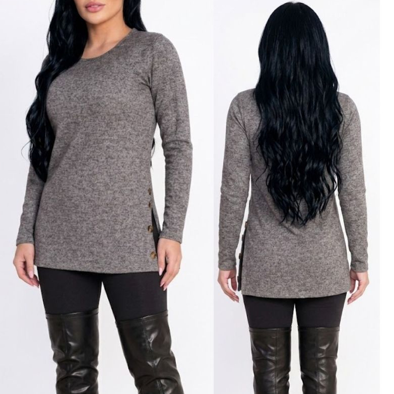 blusa tapa bumbum com manga longa feminina veste legging blusa longa cobre bumbum canelada com botões