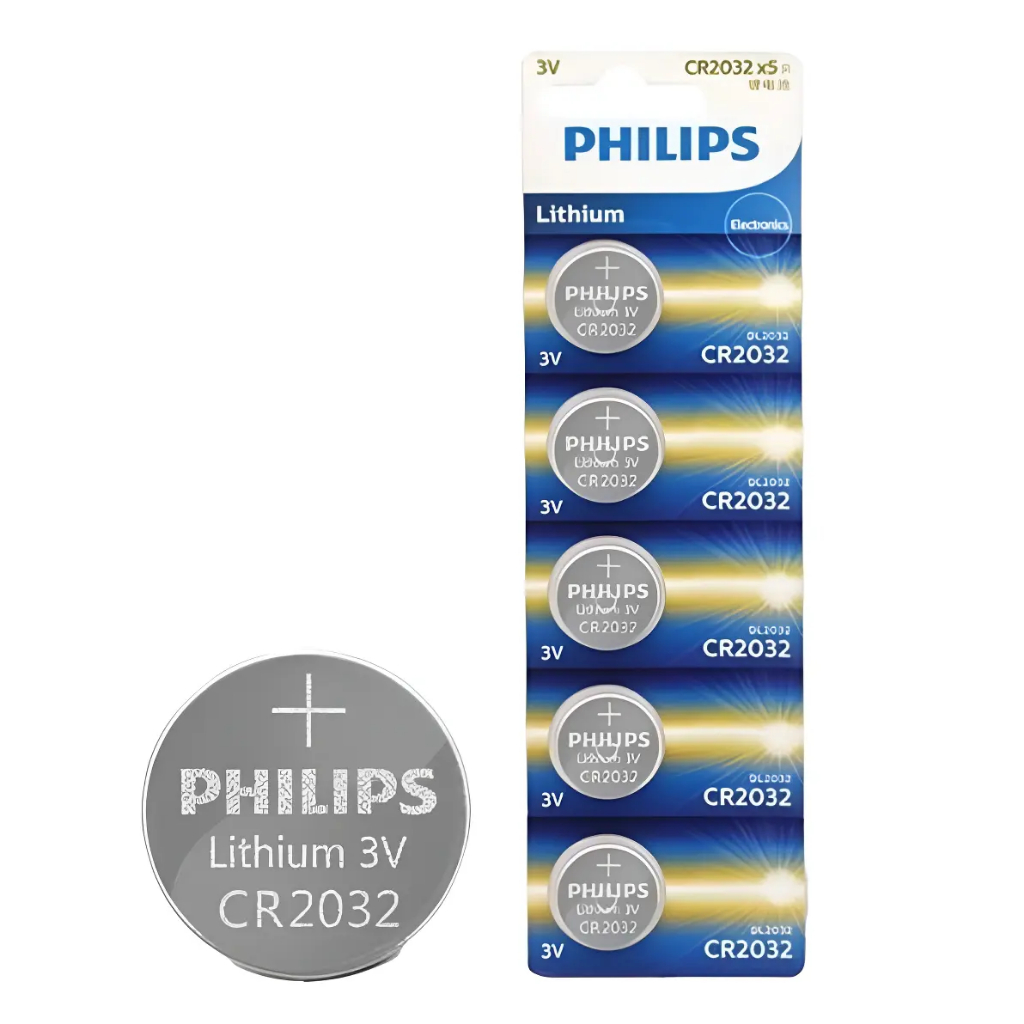 Cartela de CR2032 3V PHILIPS 5 unidades