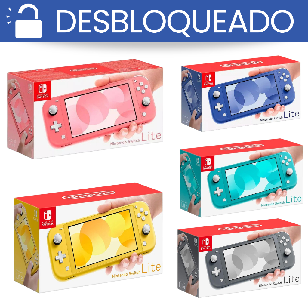 Nintendo Switch Lite Desbloqueado Novo Cartão 64/128/256/512