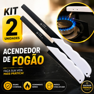 Acendedor de Fogão a Gás Manual Para Cozinha Longo Resistente Sem Pilha Acendimento Fácil
