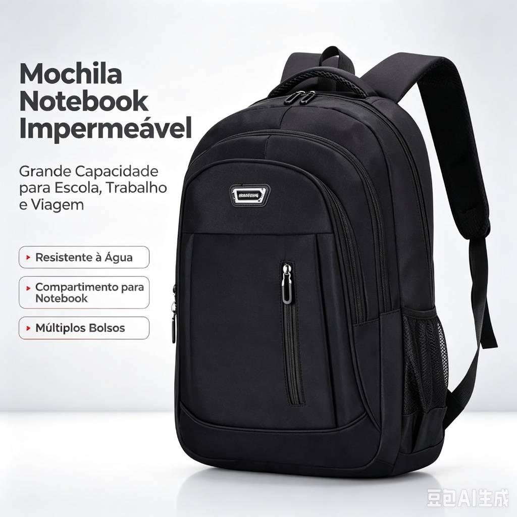 Mochila Bolsa Masculino Impermeável Resistente Reforçada Grande P/ Notebook