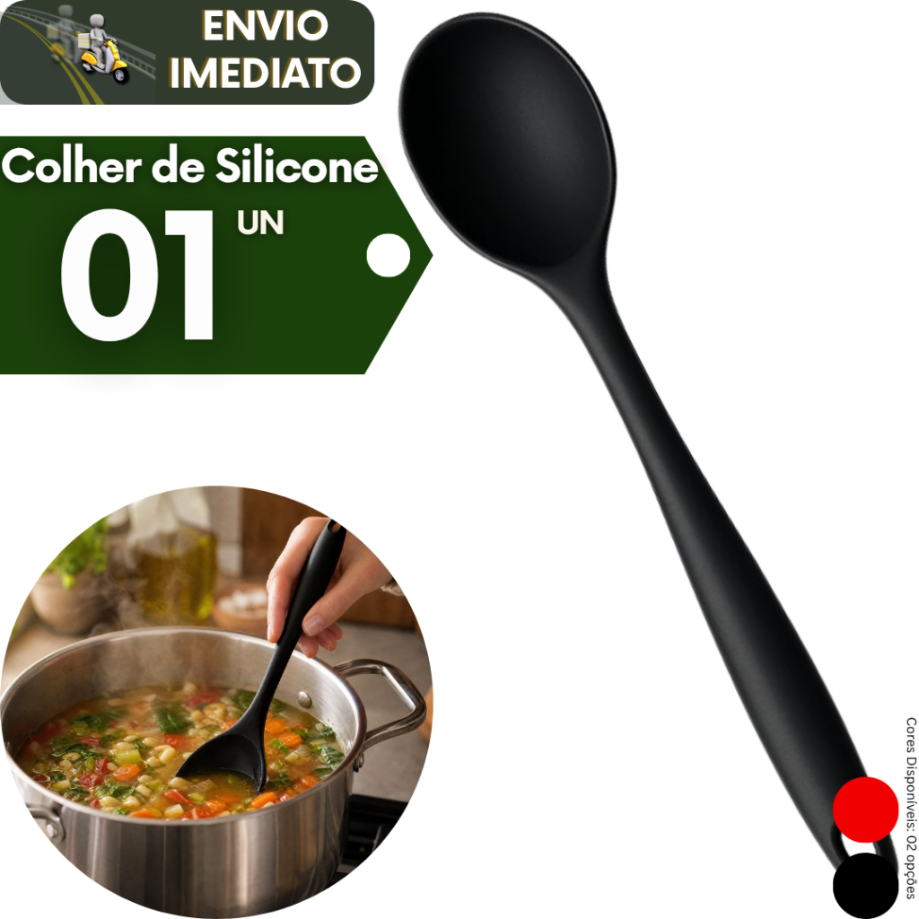 Colheres Silicone Servir Arroz Utensílio Cozinha Resistente ao Calor Não Risca Panelas Antiaderentes