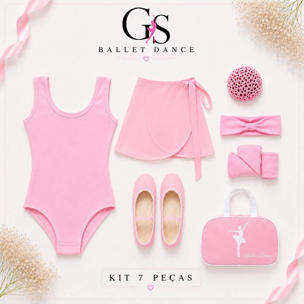 Ballet Infantil Kit 7 itens + Brinde