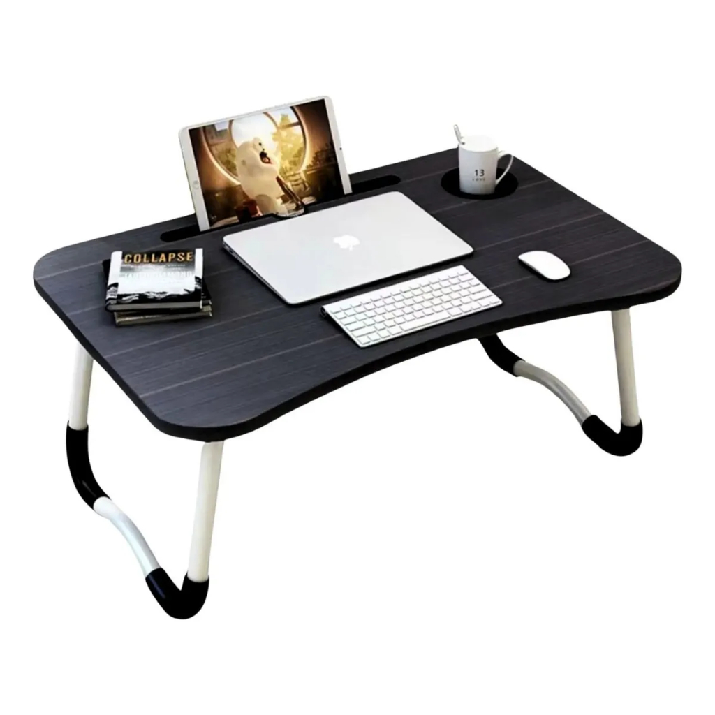 Mesa Dobrável Mesinha Portátil Para Notebook Home Office Cama Refeição Viagem De MDF
