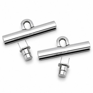 Kit com 2 Fecho de Metal 9,5cm para Bolsa Crochê Carteira Clutch Bolsa Artesanal Redondo