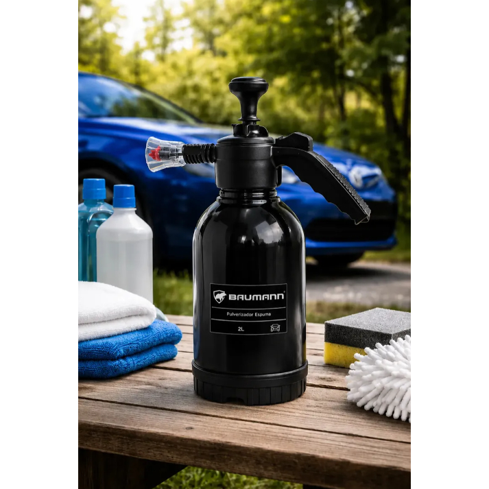 Snow Foam Pulverizador Automotivo Espuma Limpeza 2 Litros  Preto